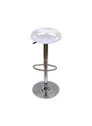Jilphar Furniture Stainless Steel 360 Degree Swivel Bar Stool Chair, Silver