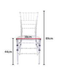 Jilphar Furniture Modern Acrylic Stackable Event Chair, JP1384, Transparent