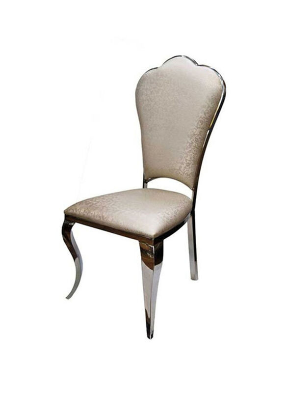 Jilphar Furniture High Density Foam Luxury Dining Chair, Silver