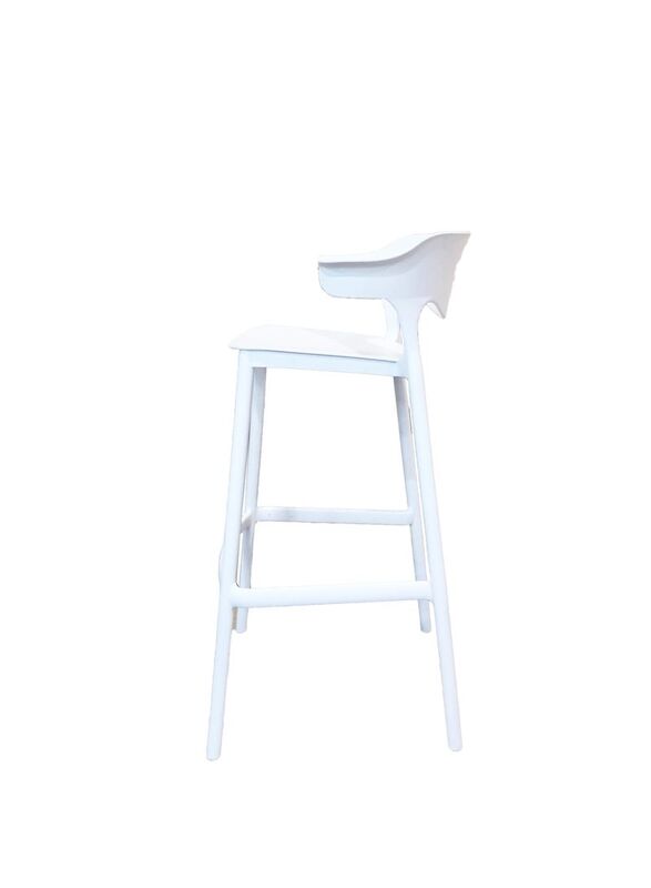Jilphar Furniture Stackable Bar Chair, White