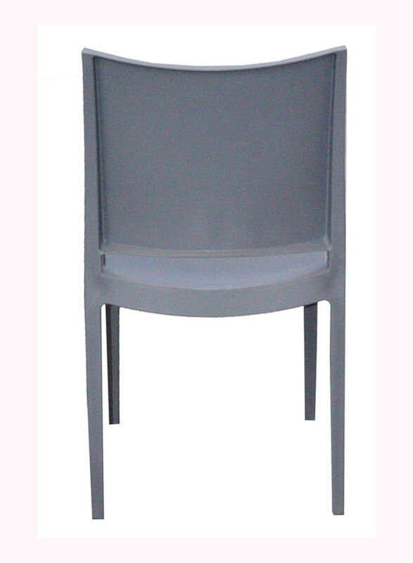 Jilphar Classical Armless Fibre Plastic Chair, Grey