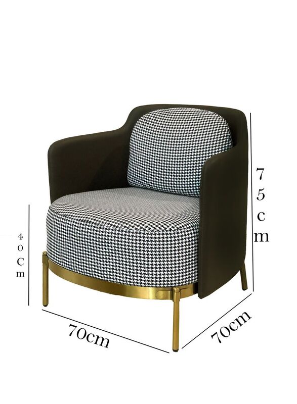 Jilphar Furniture Luxury Arm Sofa with Gold Brush Finish Legs, Multicolour