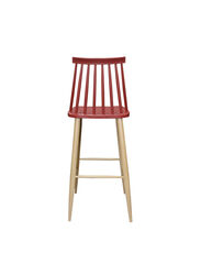 Jilphar Furniture Modern High Bar Chair with Metal Legs, Red