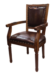 Jilphar Furniture French Accent Chair with Arm Rest, Brown