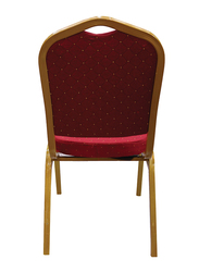Jilphar Furniture Stainless Steel Banquet Chair, JP1382, Light Red