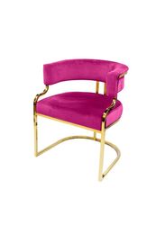 Jilphar Furniture Half-moon Premium Sofa Velvet, Pink