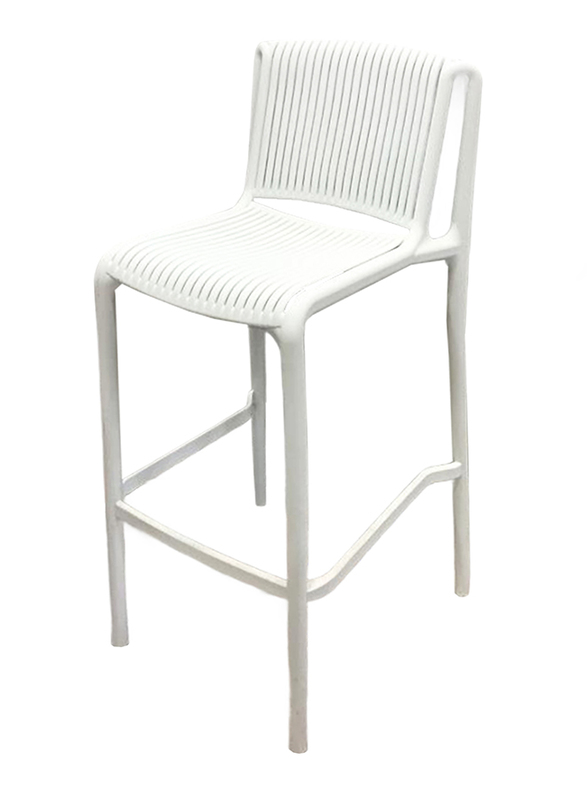 Jilphar Furniture Polypropylene High Bar Chair, White