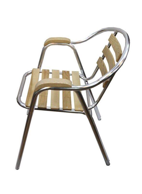 

Jilphar Furniture Stylish Wooden & Metal Chair, Light Wooden