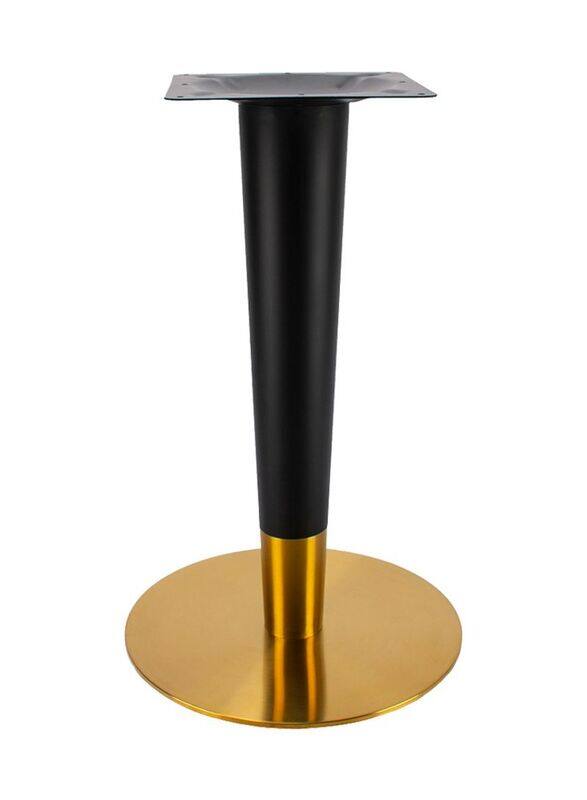 Jilphar Furniture Restaurant Table Base, Black/Gold