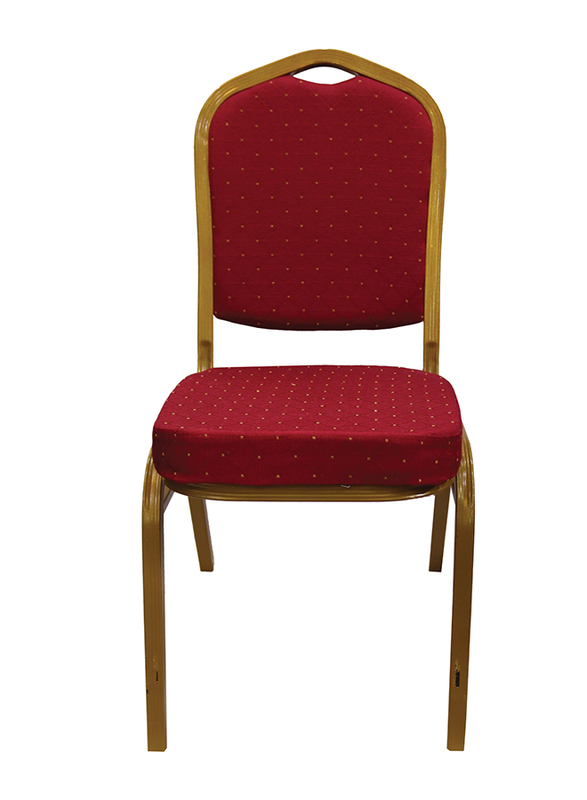 Jilphar Furniture Stainless Steel Banquet Chair, JP1382, Light Red