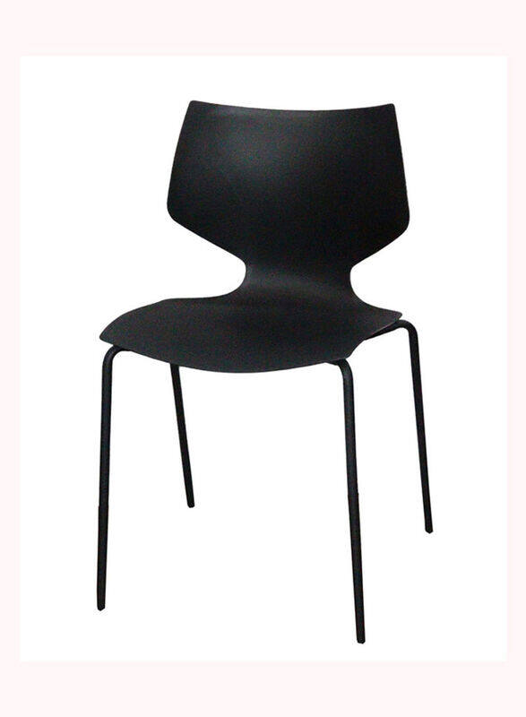 

Jilphar Furniture Armless Fiber Plastic Chair, Black