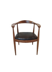 Jilphar Furniture Solid Wooden Frame Classical Arm Chair, Brown