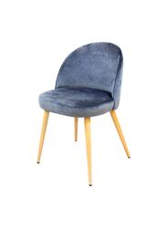 Jilphar Furniture Velvet with Wood Colour Steel Leg, Grey