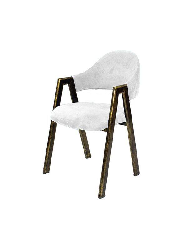 

Jilphar Furniture Green Velvet Arm Chair with High Density Foam Sitting, White