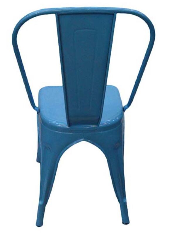 Jilphar Furniture Modern Light Weight Metal Bar Stool, Blue