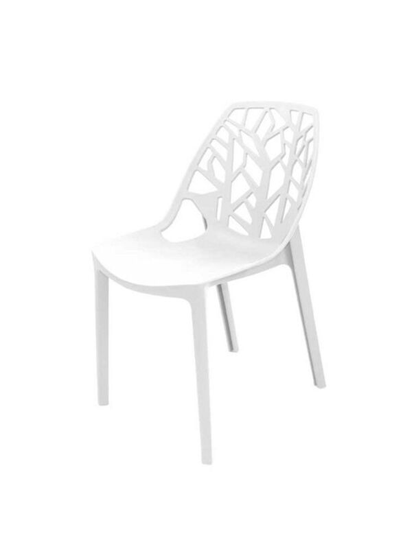 Jilphar Furniture Stackable Plastic Dining Chair, White