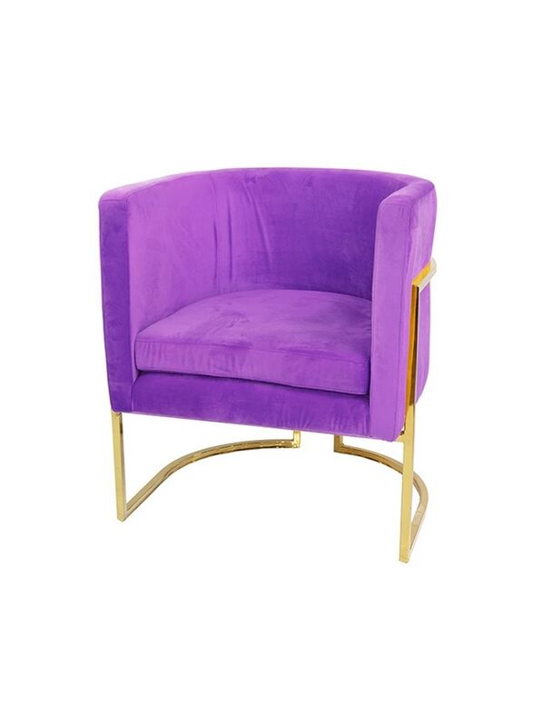 Jilphar Furniture Premium Velvet Halfmoon Sofa with Gold Frame, Grey