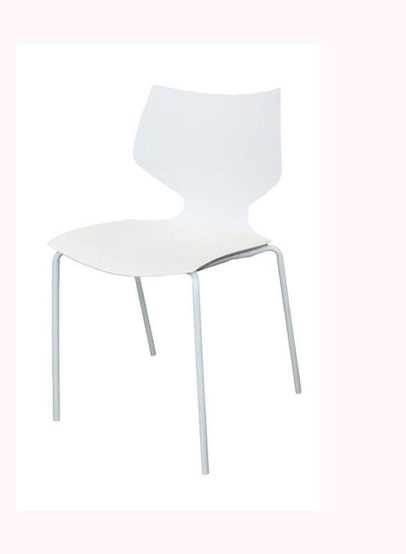 

Jilphar Furniture Armless Fiber Plastic Chair, White