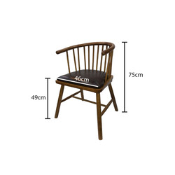 Jilphar Furniture Retro Style Dining Chair , Brown JP1361A