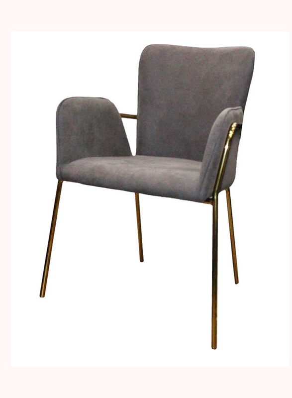 Jilphar Furniture Polyester Fabric Dining Chair, Grey