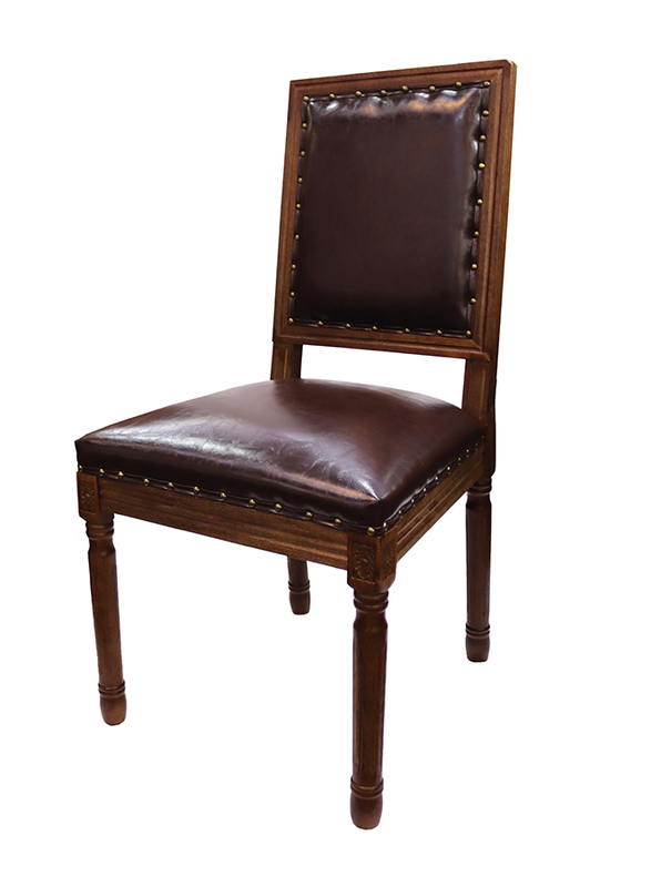 Jilphar Furniture Classical Solid Wood Armless Dining Chair, Brown