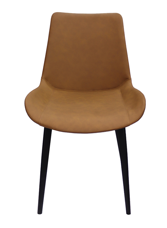 Jilphar Furniture PU Leather Dining Chair, Brown