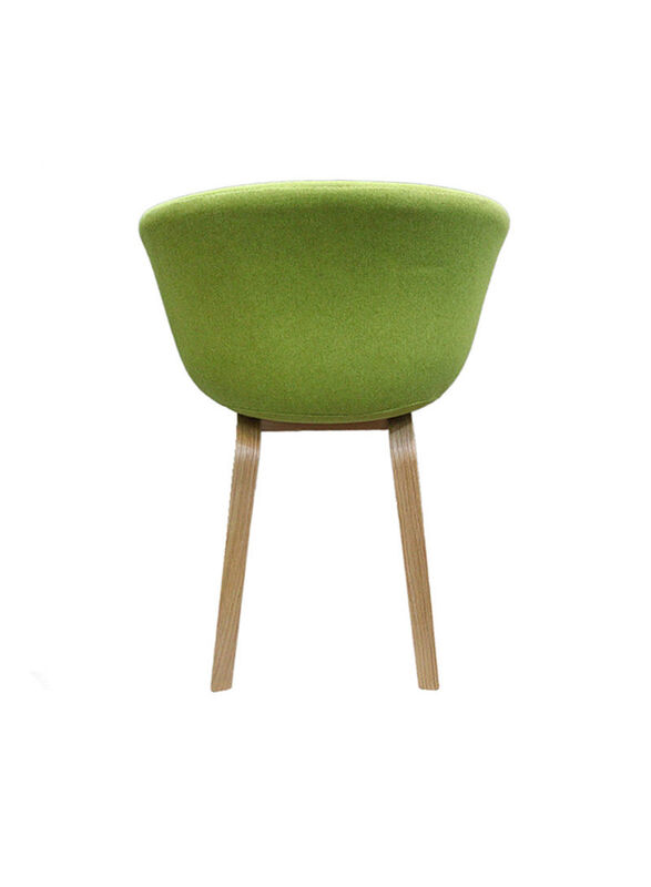 Jilphar Furniture Fabric Dining Chair with Wooden Legs, Green