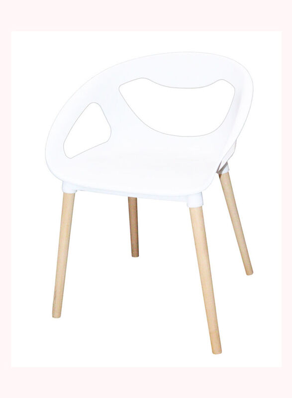 Jilphar Furniture Modern Light Weight Dining Chair, White