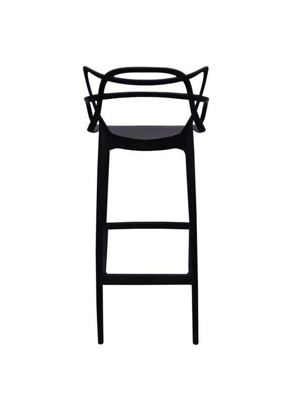 Jilphar Furniture Molded High Bar Dining Chair, Black