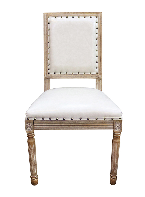 Jilphar Furniture Classical Solid Wood Armless Dining Chair, White