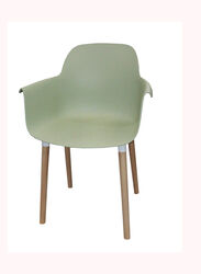 Jilphar Furniture Fiber Plastic Chair with Metal Legs, Green