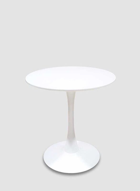 Jilphar Furniture Cafe Restaurant Dining Table HDF Top & Gloss Legs, White