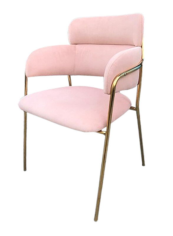 

Jilphar Furniture Iron Velvet Customize Dining Chair, JP1313, Pink