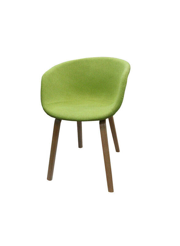 

Jilphar Furniture Fabric Dining Chair with Wooden Legs, Green