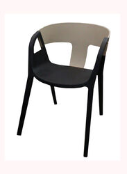 Jilphar Furniture Modern Style Fiber With Armrest Plastic Chair, White