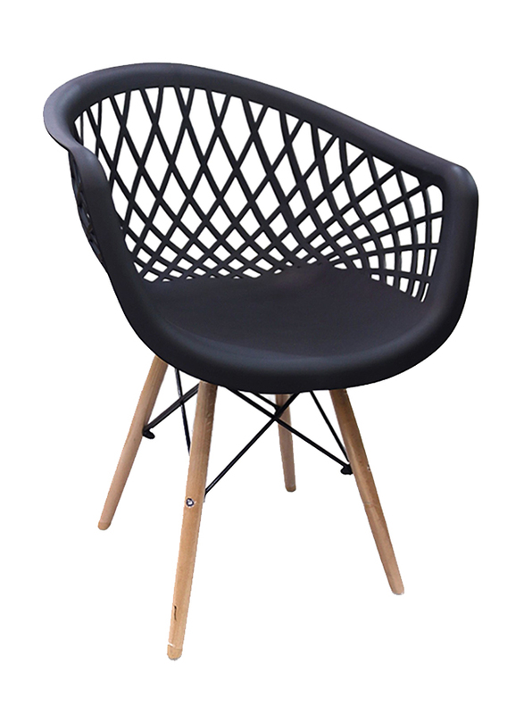 Jilphar Furniture Fancy Polypropylene Chair, Black