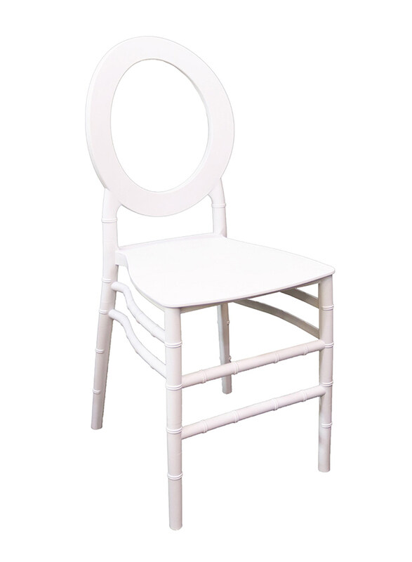 

Jilphar Furniture Polypropylene O Back Chair, JP1393, White