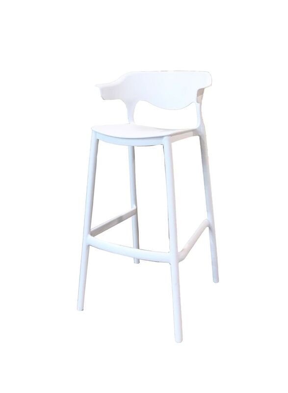 Jilphar Furniture Stackable Bar Chair, White