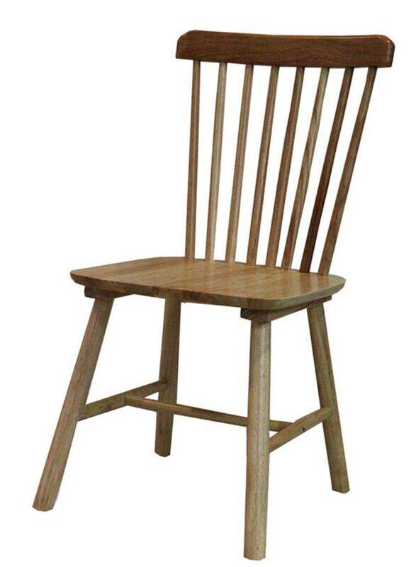 

Jilphar Furniture Oiled Walnut Wood Spindle Back Dining Chair, Brown