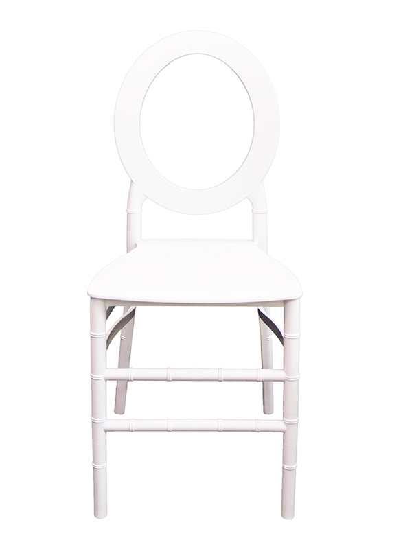 Jilphar Furniture Polypropylene O Back Chair, JP1393, White