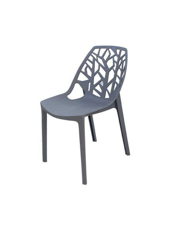 

Jilphar Furniture Stackable Plastic Dining Chair, Grey