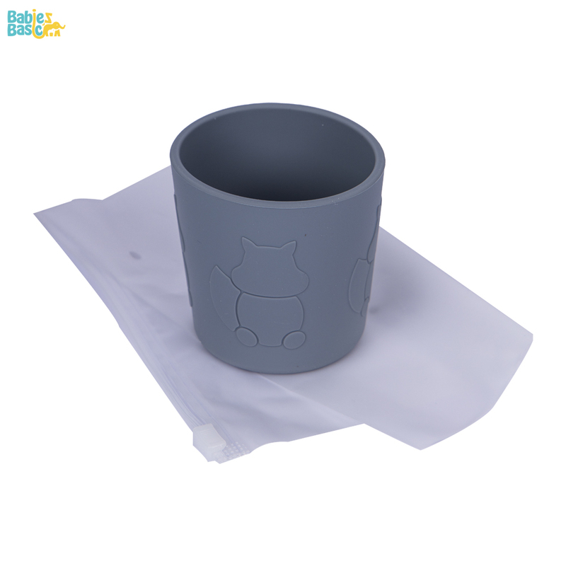 Babies Basic Silicone Trainer Cup for Babies/Kids, BPA Free, Grey