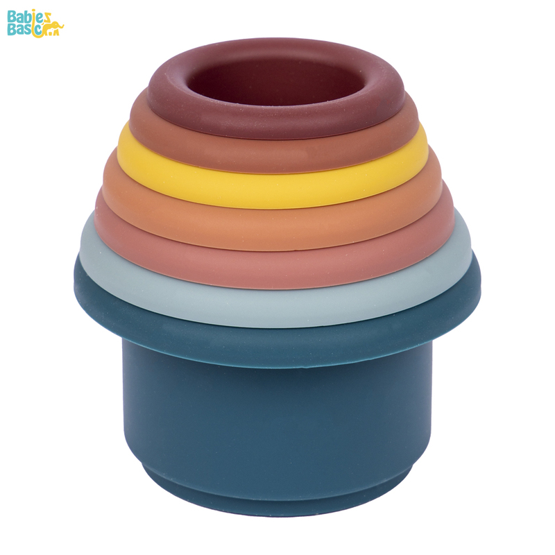 Babies Basic Silicone Stacking Toy for Babies/Kids, Stacking Cup, BPA Free 100% Safe - Cup