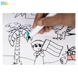 Babies Basic Reusable Silicone Colouring Mat with Pens and Travel Case - Dubai Design