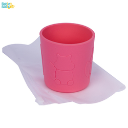 Babies Basic Silicone Trainer Cup for Babies/Kids, BPA Free, Pink