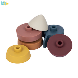 Babies Basic Silicone Stacking Toy for Babies/Kids, Rocket Shape, BPA Free 100% Safe - Rocket