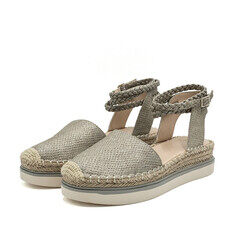 JLO Jasmen Espadrille Platform Sandal - Stone, 6M