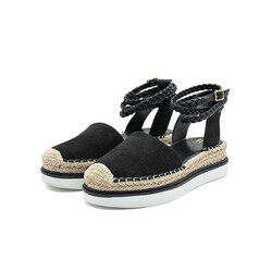 JLO Jasmen Espadrille Platform Sandal - Black, 6M