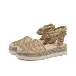 JLO Jasmen Espadrille Platform Sandal - Light Gold, 8.5M