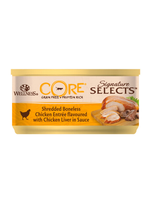 

Wellness Core Signature Shredded Boneless Chicken with Chicken Liver Wet Cat Food, 79g